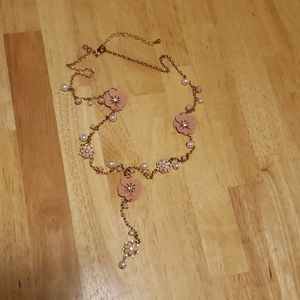 Last Chance - Bundle and Save - NWOT Pink floral drop necklace